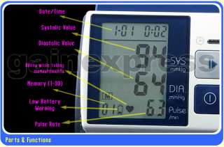 Wrist Blood Pressure Monitor Arm Meter Sphygmomanometer  