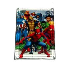 Marvel Heroes Hulk Wolverine Thing Spiderman Iron Man Paperweight 