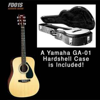 Yamaha FD01S Folk Guitar with Deluxe Hardshell Case  