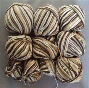 Sugarn Cream Cotton Mill End Yarn Color  CHOCOLATE OMBRE One Pound 