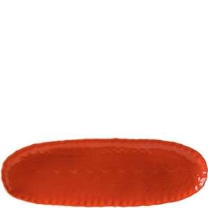 Tomato Red Narrow Oval Platter 