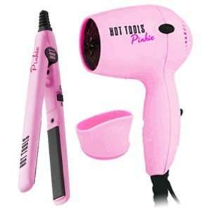    Hot Tools Pinkie Travel Combo 1/2 Travel Iron + Dryer Beauty