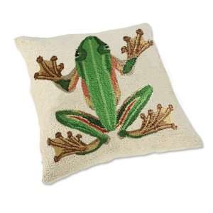  Tropical Frog Wool Hooked Pillows