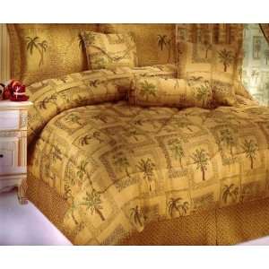  Brand new King Palm Grove 7PCS comforter bed in a bag 