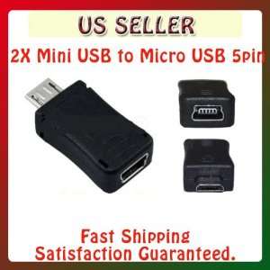    Two Mini to Micro USB Charger Adapter Converter Electronics