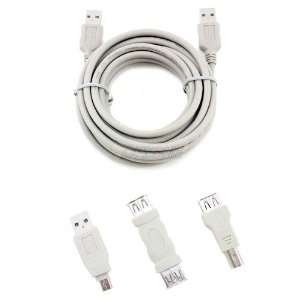  Topzone 4 PC/SET Computer Hook Up Kit A) USB A Male to USB A Male 