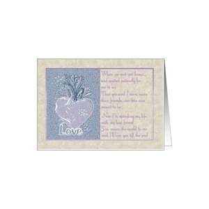 Happy Anniversary Spouse Pink Heart And Roses Love Verse Card