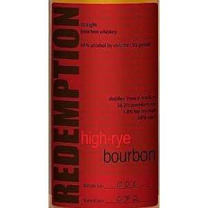  Redemption High rye Bourbon UNKNO Grocery & Gourmet Food