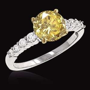   05 ct. yellow canary diamonds engagement ring gold 
