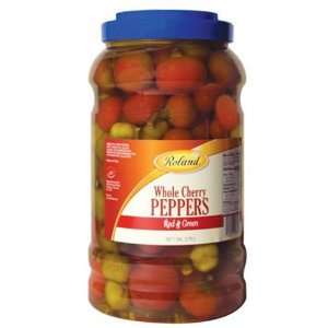 Roland Whole Cherry Peppers, 128 Ounce Jars (Pack of 2)  