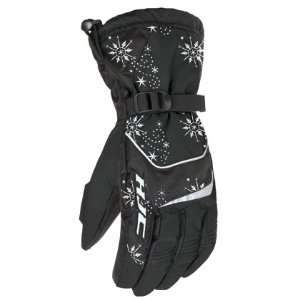  HJC Womens Storm Snow Gloves Black Snow Print Medium M 