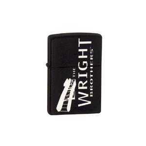  Zippo Lighter   Wright Brothers w/ Plane  Black Mat 